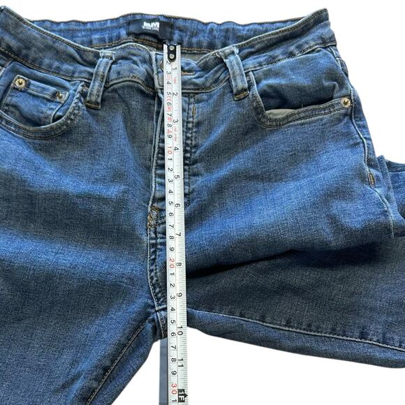 Womens Jeans Size 7 Flare Denim Button Fly 70s Retro Hippie Wide Leg Indie - Picture 5 of 10